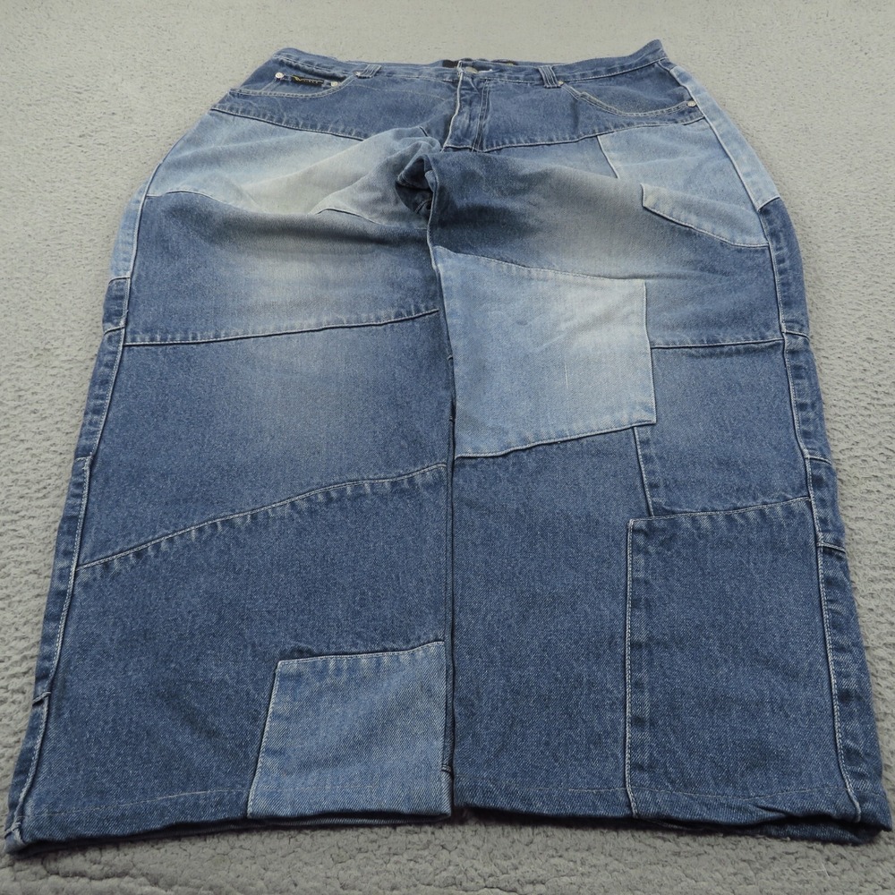 Vibes Baggy Jeans Mens 40 Y2K Patchwork Skater Grunge Wide Leg 10 Opening Pipes